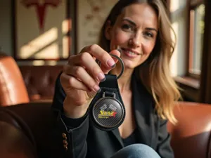 Key Chain Leather Minimalist Edition Glossy Edge